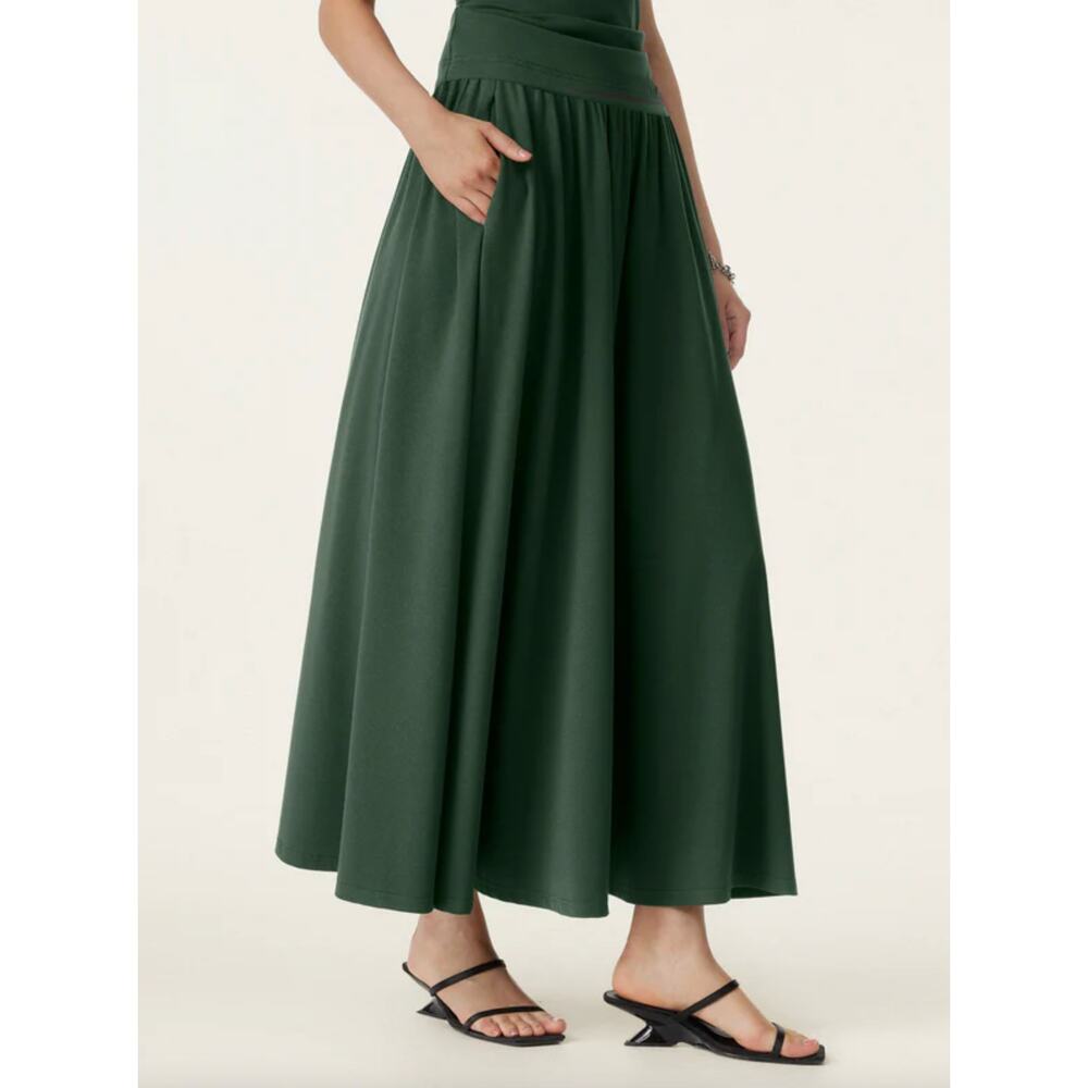 OGL Black Umbrella Maxi Skirt